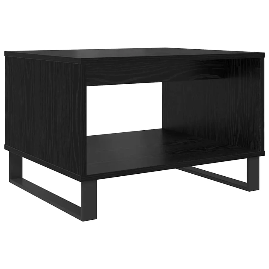 Table basse Chêne noir 60 x 50 x 40 cm Bois d'ingénierie - 7