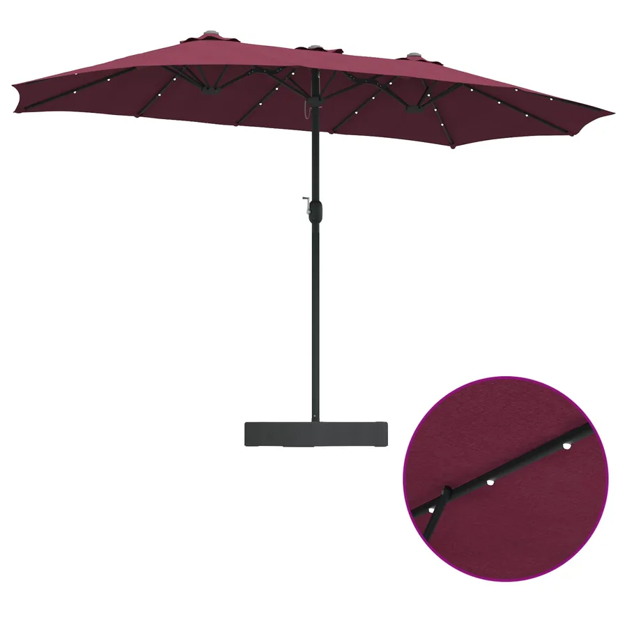 Parasol de jardin Bordeaux 385 x 209 x 244 cm Polyester - 10