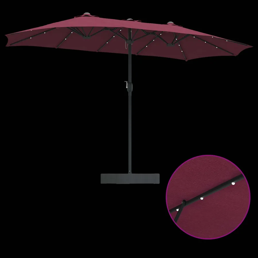 Parasol de jardin Bordeaux 385 x 209 x 244 cm Polyester - 9