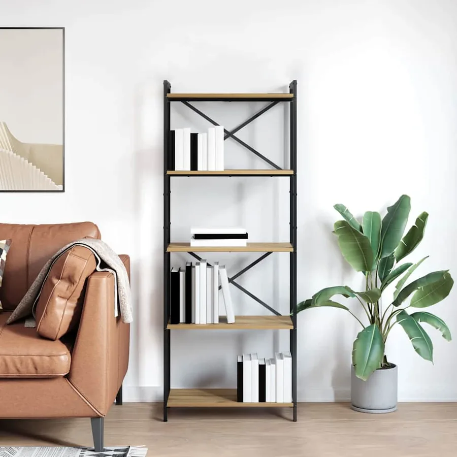 Étagère 60 x 30 x 155 cm Bois d'ingénierie Chêne artisanal - 4
