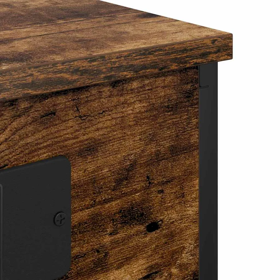 Cabinet de chevet 2 pcs Chêne fumé 41 x 31 x 51 cm - 8
