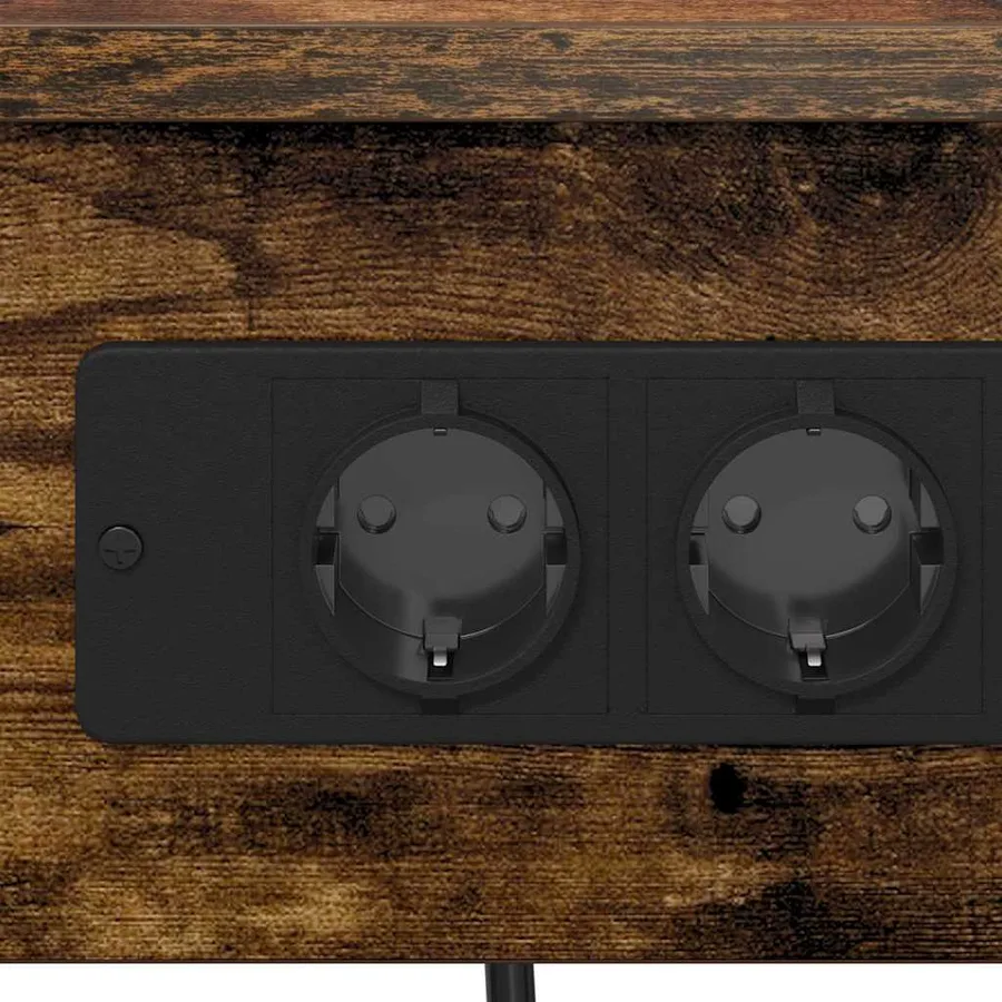 Cabinet de chevet 2 pcs Chêne fumé 41 x 31 x 51 cm - 9