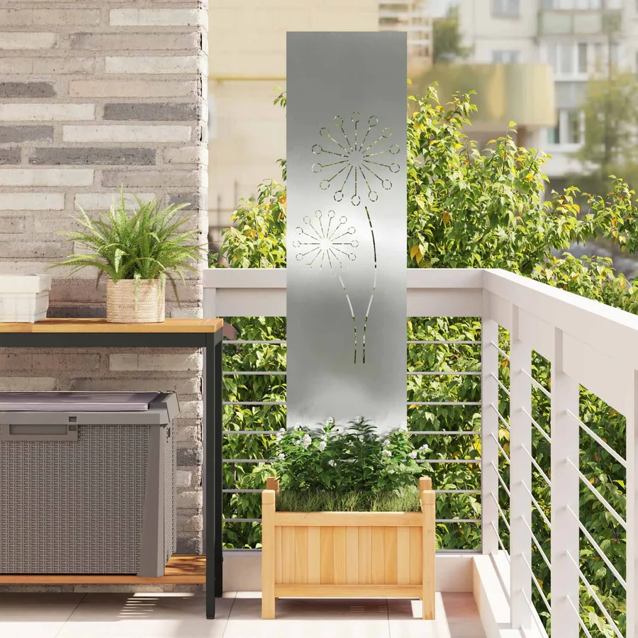 Écran de confidentialité de jardin Fretwork Argenté 32 x 140 cm