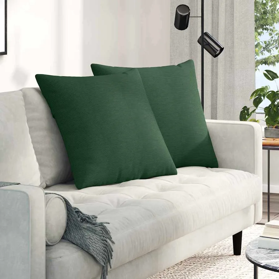 Coussins de canapé 2 pcs Vert foncé 60 x 60 cm