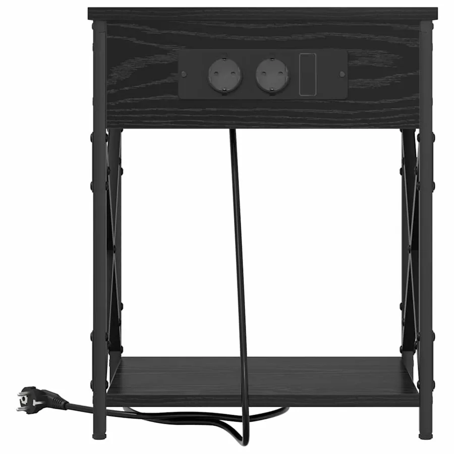 Cabinet de chevet 2 pcs Chêne noir 41 x 31 x 51 cm - 6
