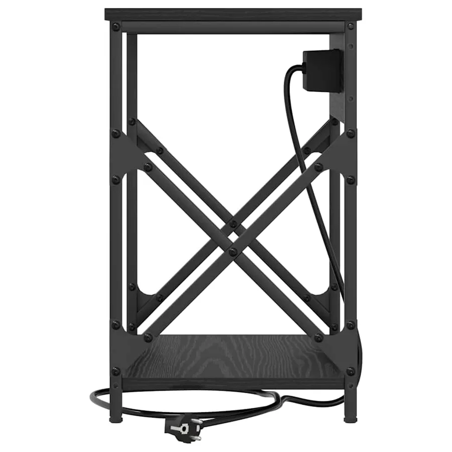Cabinet de chevet 2 pcs Chêne noir 41 x 31 x 51 cm - 7