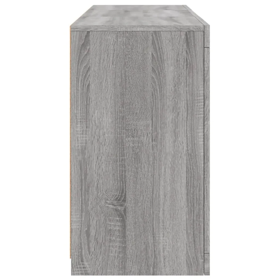 Buffet avec lumières LED sonoma gris 123x37x67 cm - 7