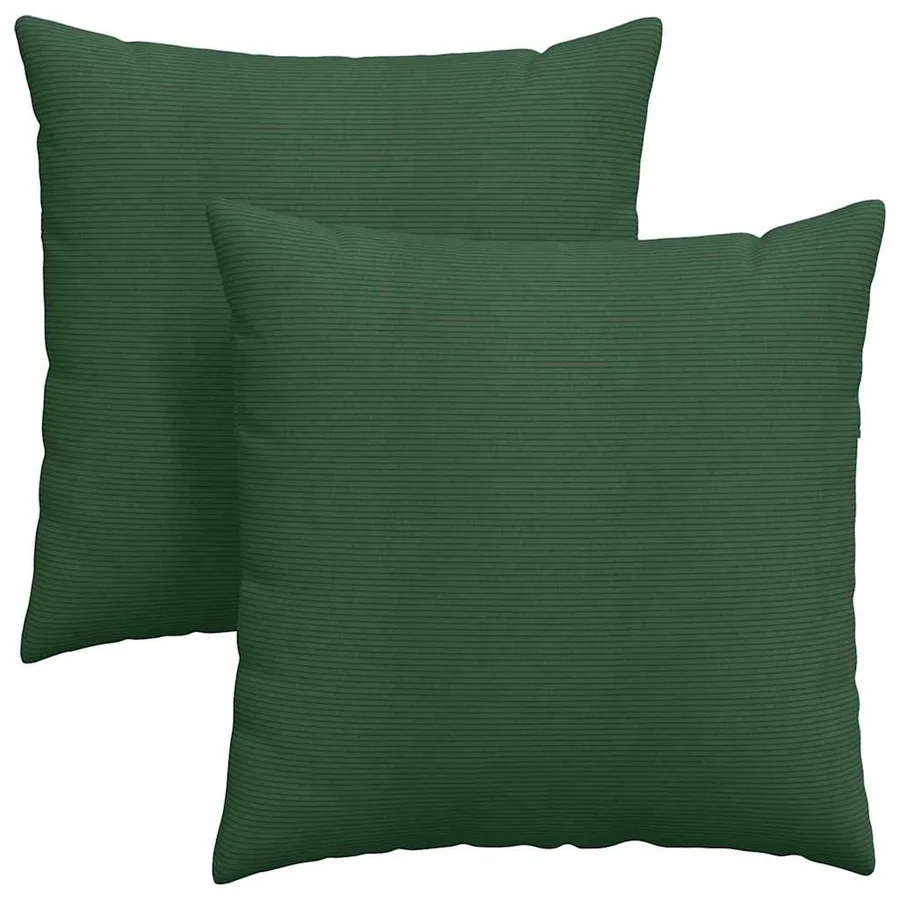 Coussins de canapé 2 pcs Vert foncé 80 x 80 cm - 2