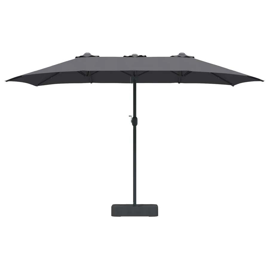 Parasol de jardin Anthracite 385 x 209 x 244 cm Polyester - 4