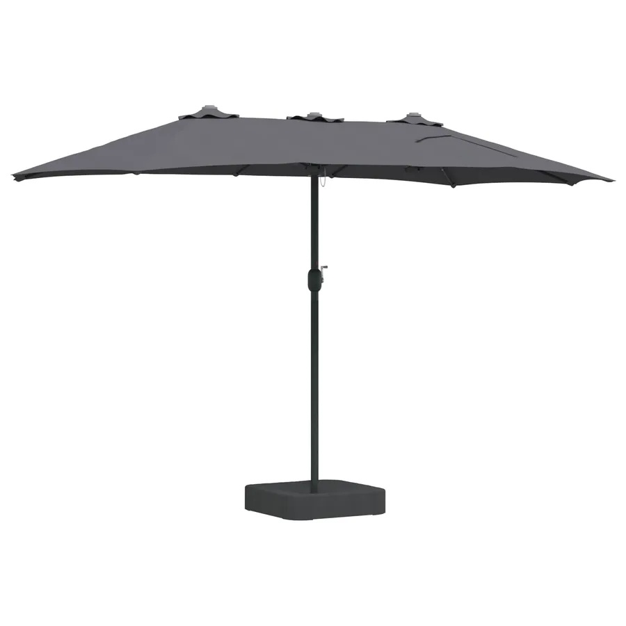 Parasol de jardin Anthracite 385 x 209 x 244 cm Polyester - 6