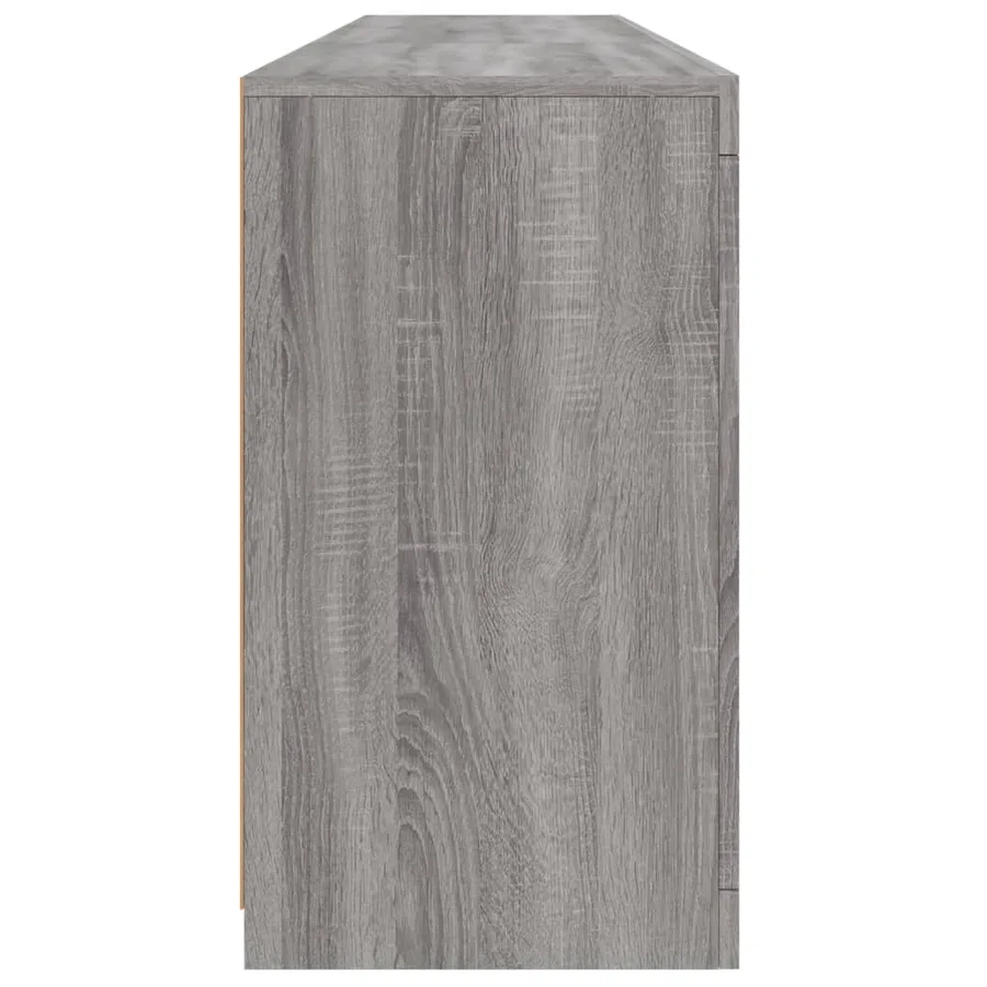 Buffet avec lumières LED sonoma gris 162x37x67 cm - 8
