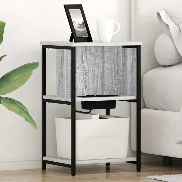 Cabinet de chevet 2 pcs Gris Sonoma 38 x 31 x 61 cm