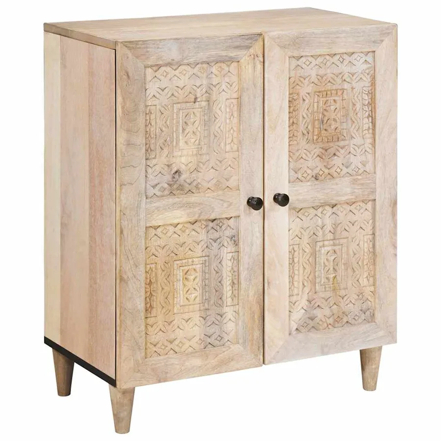 Buffet 3 pcs Blanc 180 x 33,5 x 75 cm bois de manguier massif - 3