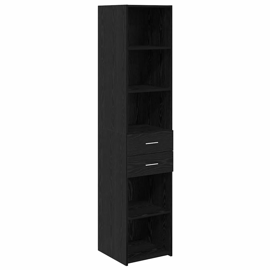 Haut Armoire Chêne noir 40 x 42,5 x 185 cm Bois d'ingénierie - 2