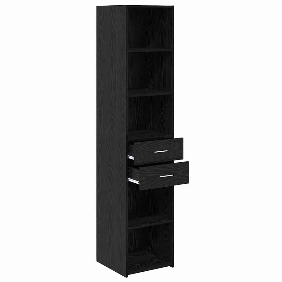 Haut Armoire Chêne noir 40 x 42,5 x 185 cm Bois d'ingénierie - 5