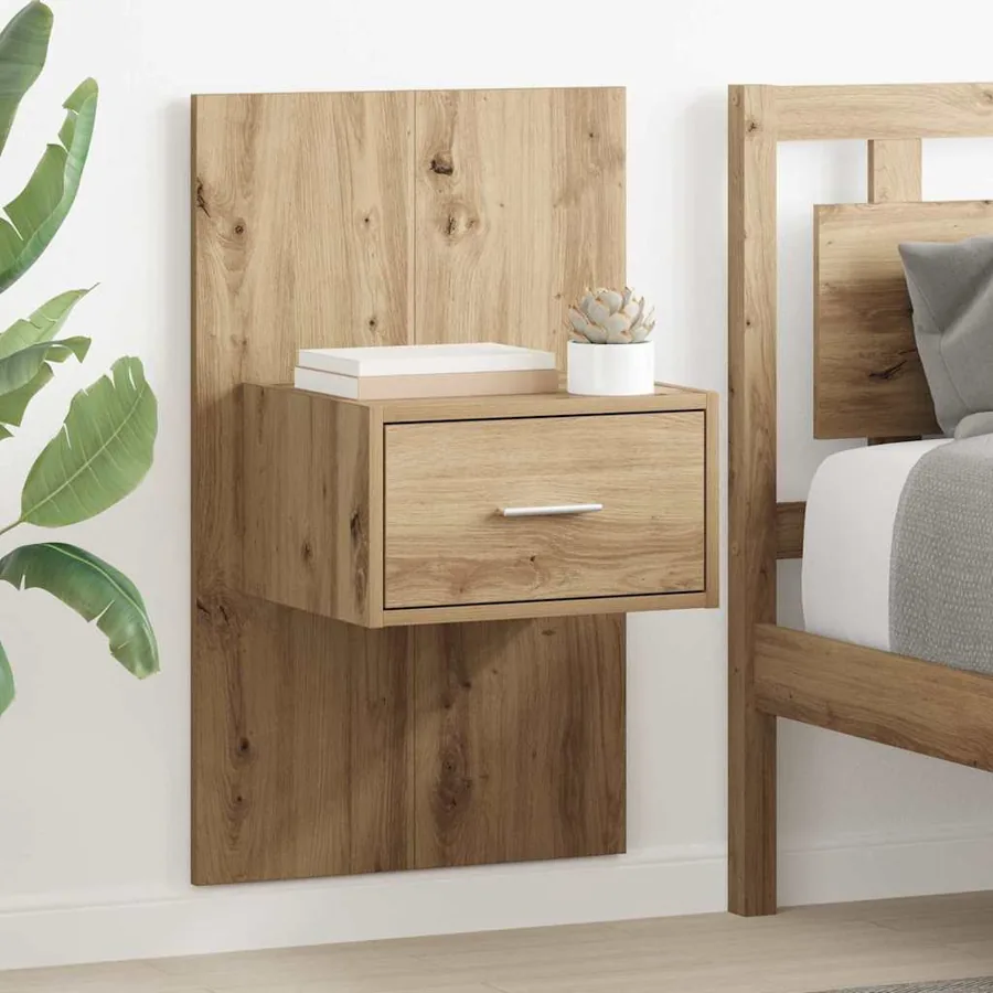 Cabinet de chevet 2 pc Chêne artisanal 50 x 32,5 x 80cm