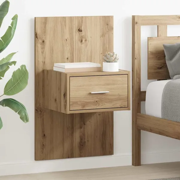 Cabinet de chevet 2 pc Chêne artisanal 50 x 32,5 x 80cm