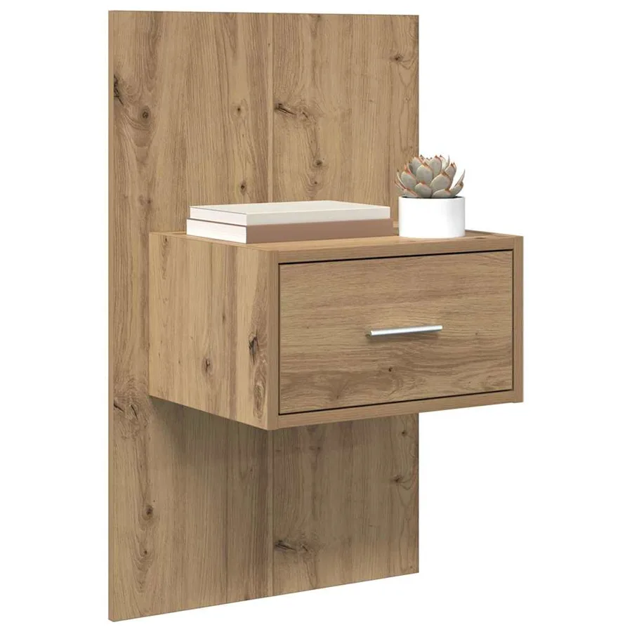 Cabinet de chevet 2 pc Chêne artisanal 50 x 32,5 x 80cm - 3