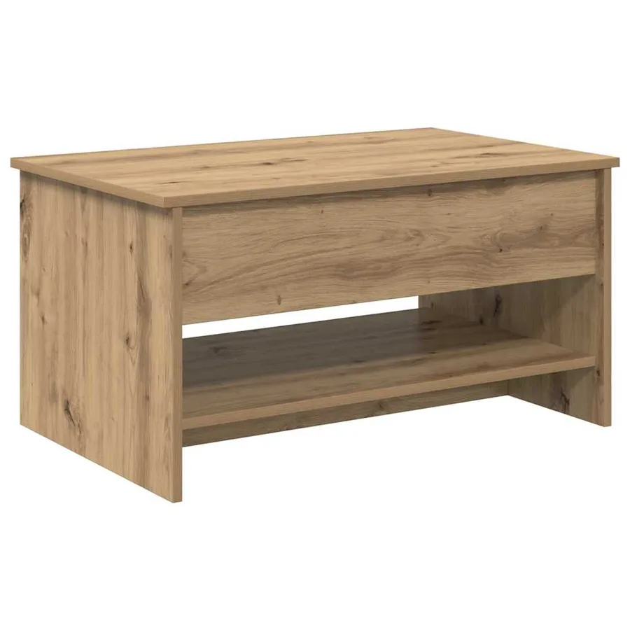 Table basse Chêne artisanal 80 x 50,5 x 41,5 cm - 2