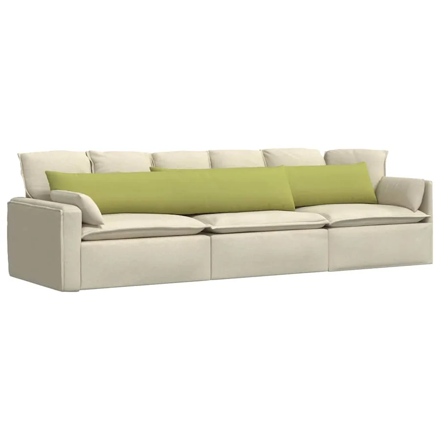 Coussins de canapé 2 pcs Vert clair 200 x 40 cm tissu - 3