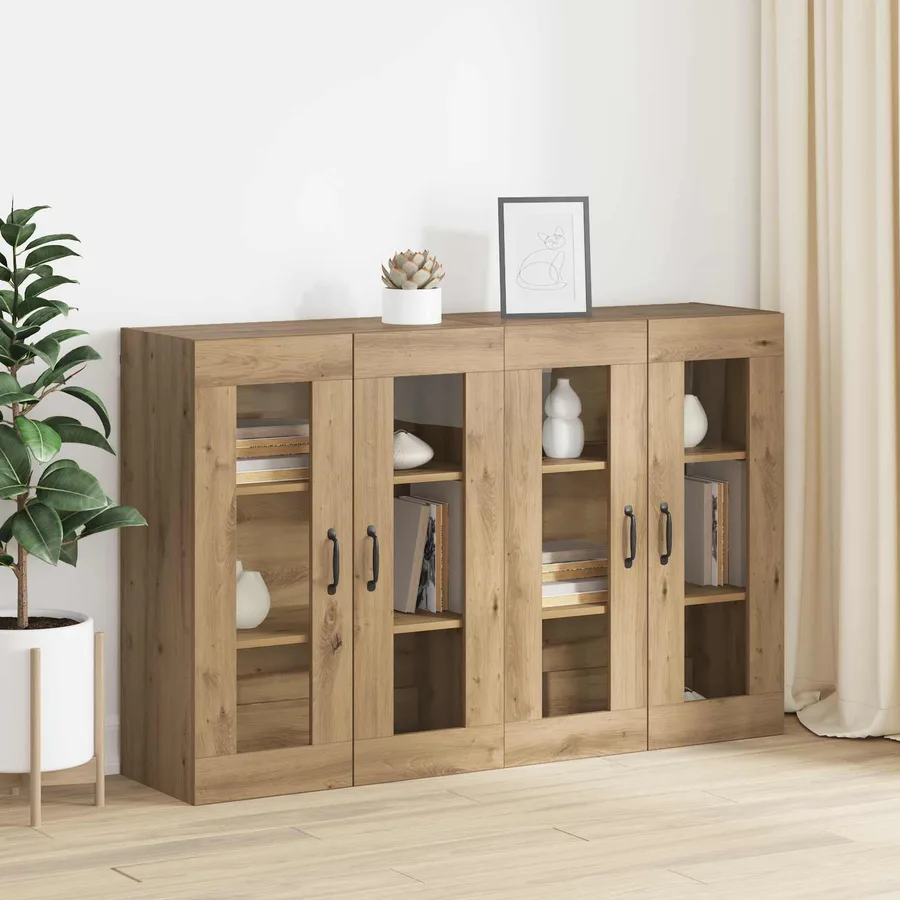 Armoires Murailles 2 pcs chêne artisanal 69,5 x 34 x 90 cm - 4
