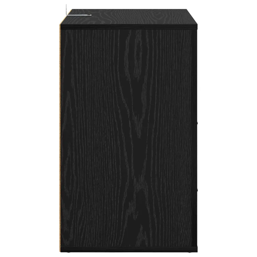 Cabinet de chevet Chêne noir 35 x 50 x 60 cm Bois d'ingénierie - 7