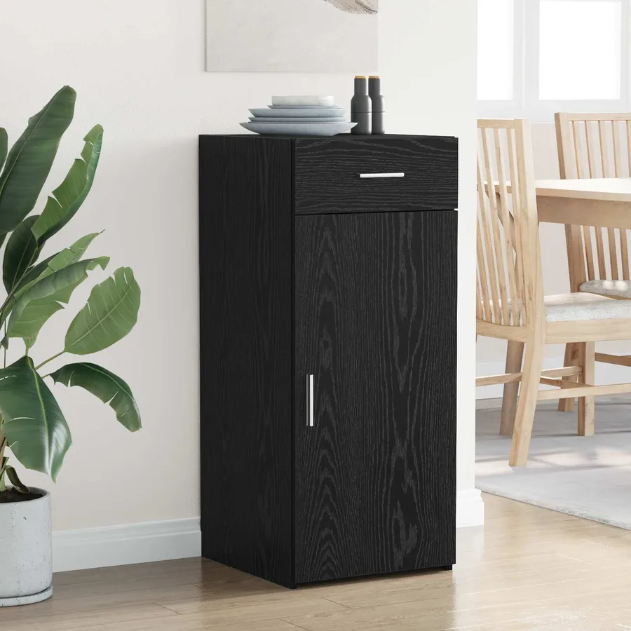Armoire de rangement avec tiroir Chêne Noir 40 x 42,5 x 93 cm - 4