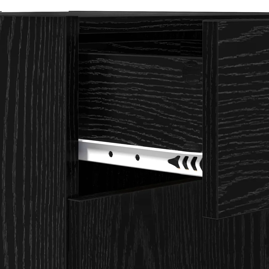 Armoire de rangement avec tiroir Chêne Noir 40 x 42,5 x 93 cm - 8