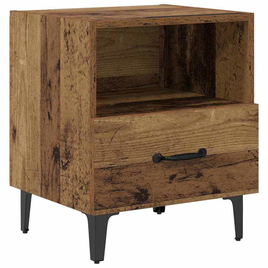 Cabinet de chevet avec tiroir Bois ancien 40 x 35 x 47,5 cm - 2