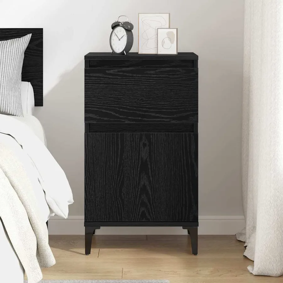 Cabinet de chevet Chêne noir 40 x 35 x 70 cm Bois d'ingénierie - 4