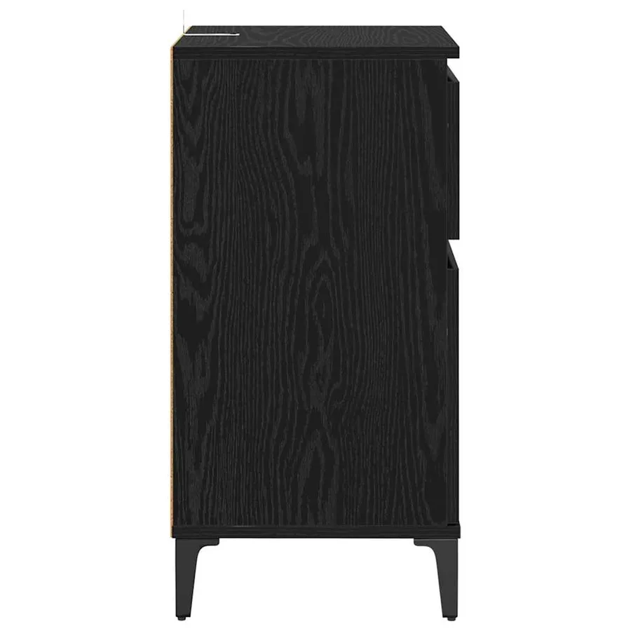 Cabinet de chevet Chêne noir 40 x 35 x 70 cm Bois d'ingénierie - 7