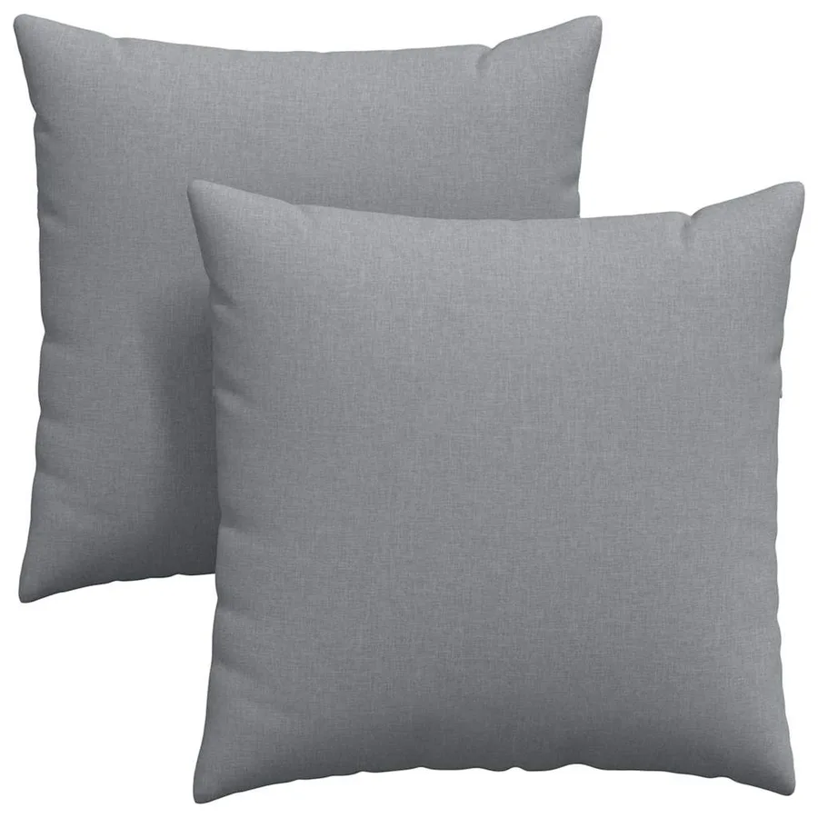 Coussins de canapé 2 pcs Gris clair 80 x 80 cm tissu - 2