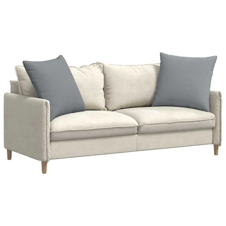 Coussins de canapé 2 pcs Gris clair 80 x 80 cm tissu - 3