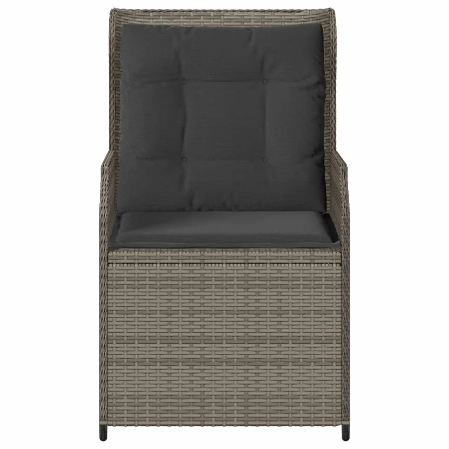 Banc de jardin 2 pcs Gris polyrotin - 5