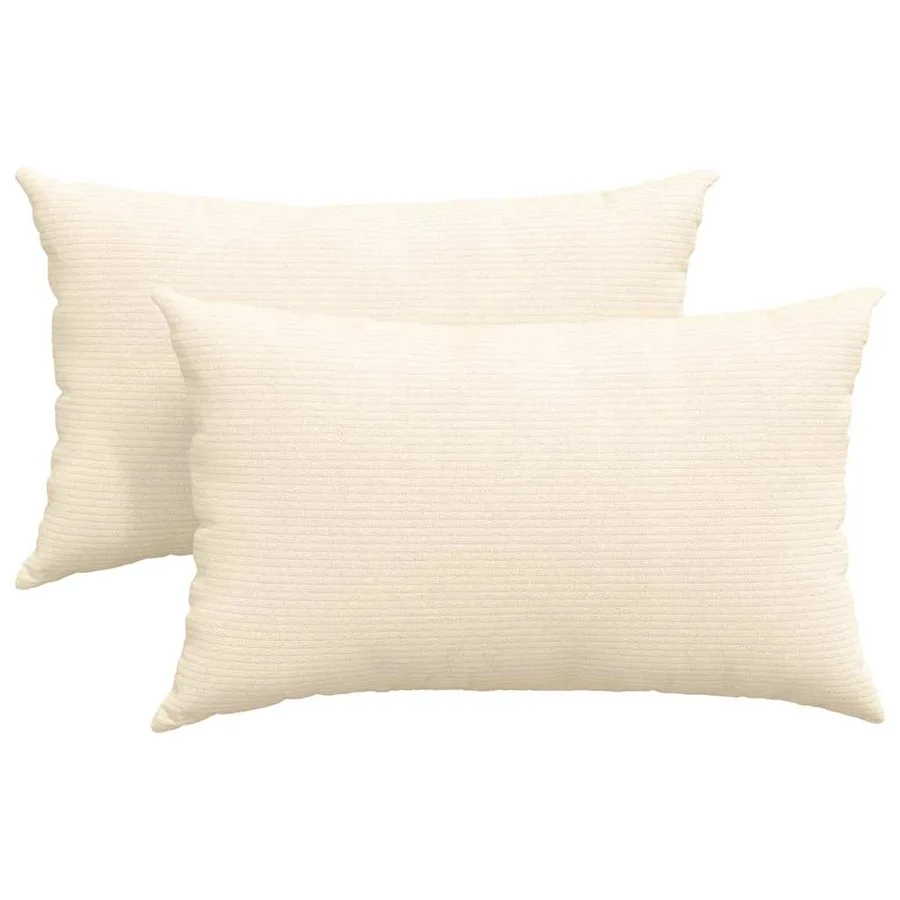 Coussins de canapé 2 pcs Crème 50 x 30 cm - 2