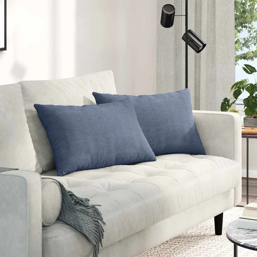 Coussins de canapé 2 pcs Bleu 60 x 40 cm