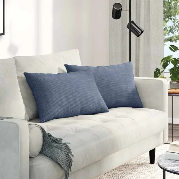 Coussins de canapé 2 pcs Bleu 60 x 40 cm