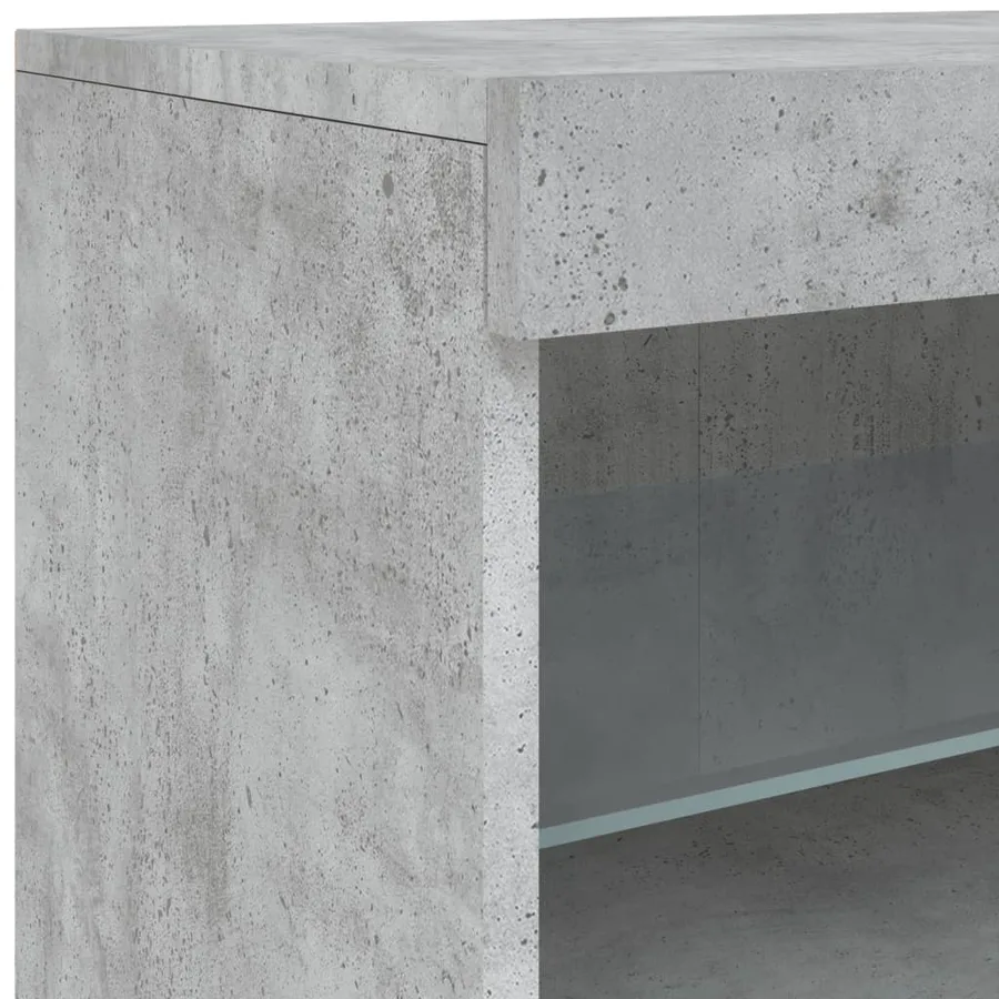 Buffet avec lumières LED gris béton 41x37x67 cm - 11
