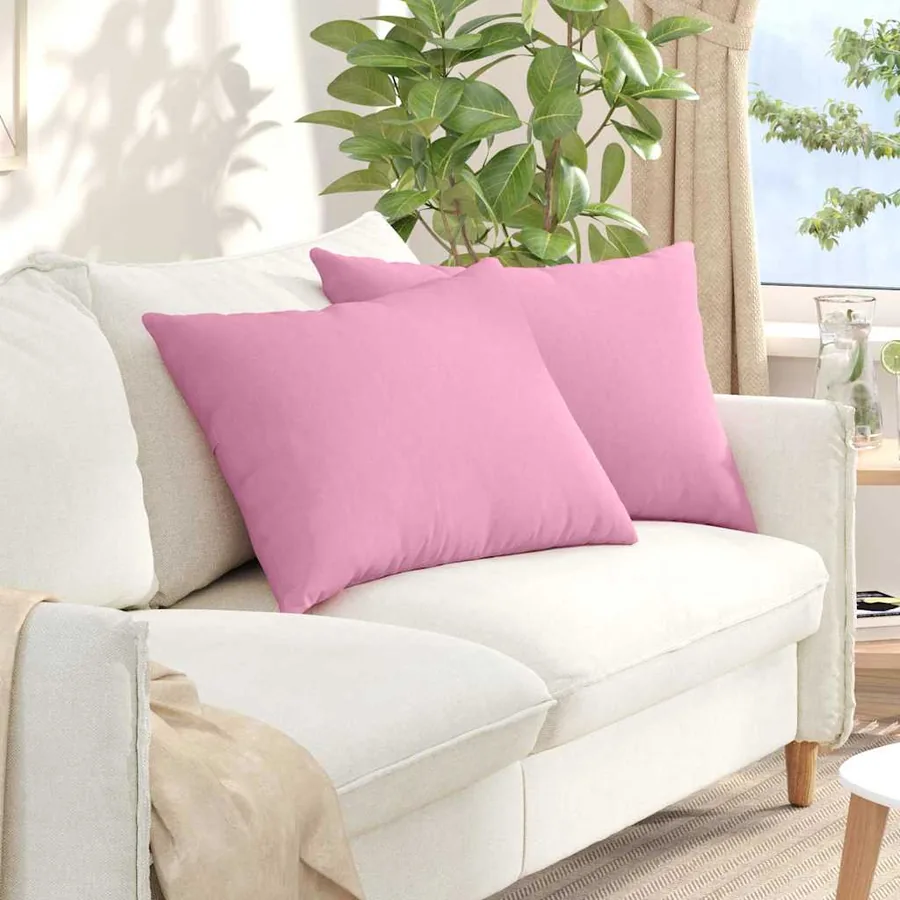 Coussins de canapé 2 pcs Rose 70 x 50 cm tissu