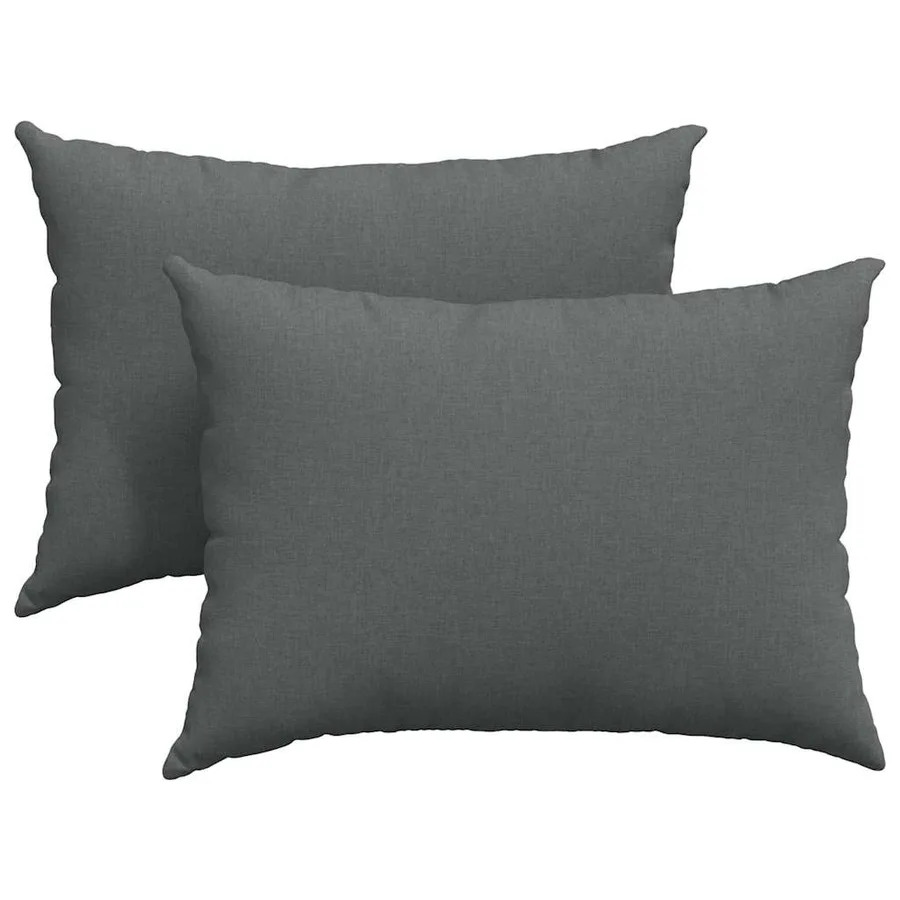 Coussins de canapé 2 pcs Gris foncé 70 x 50 cm tissu - 2