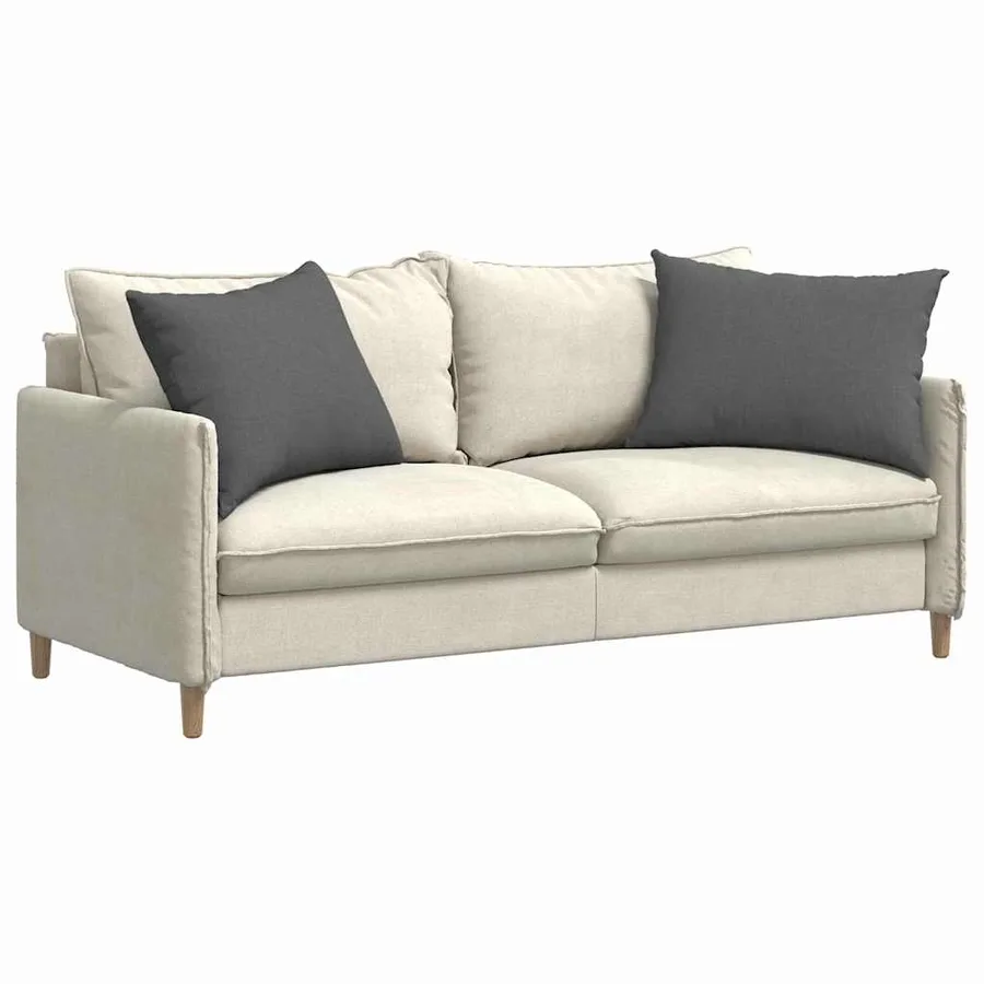 Coussins de canapé 2 pcs Gris foncé 70 x 50 cm tissu - 3