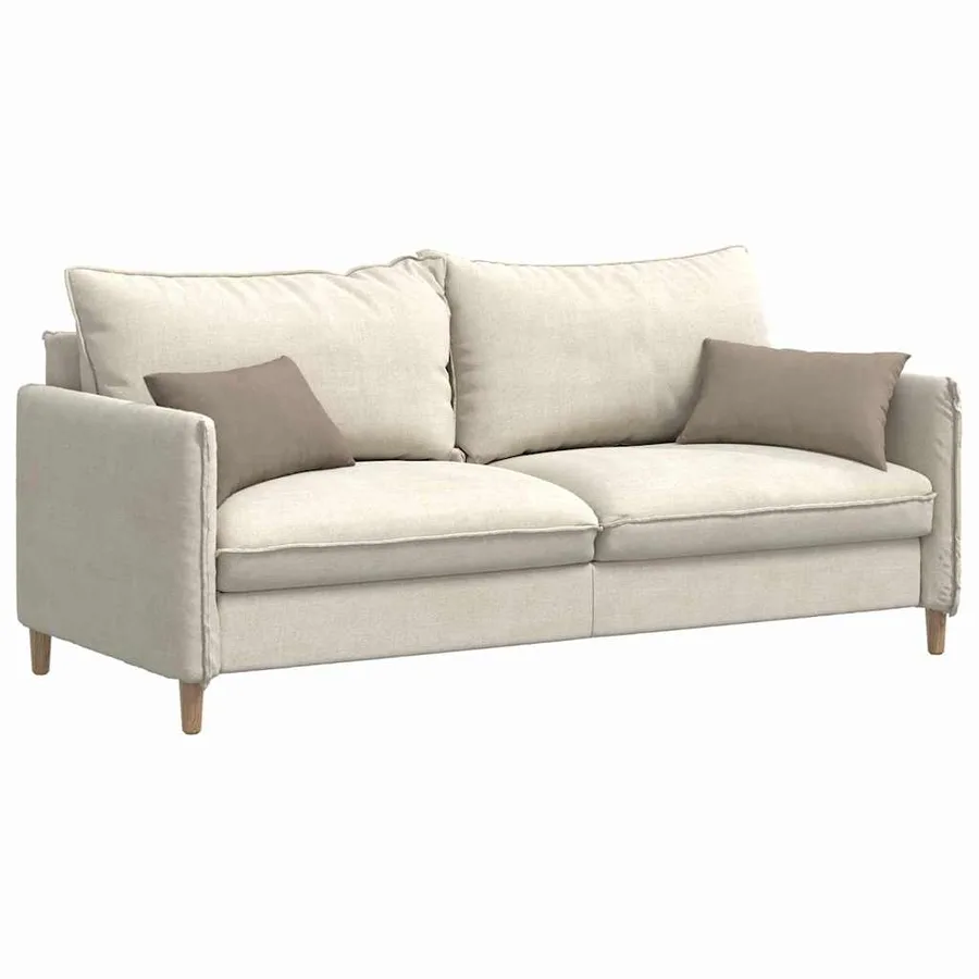 Coussins de canapé 2 pcs Taupe 50 x 30 cm tissu - 3