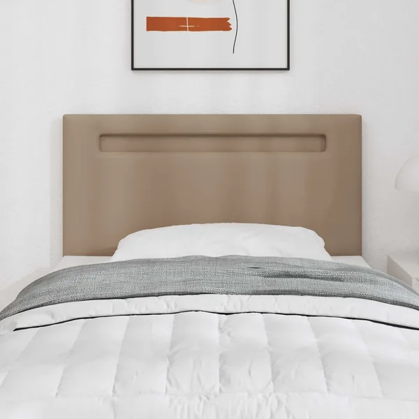Tête de lit LED Cappuccino 90 cm Cuir synthétique