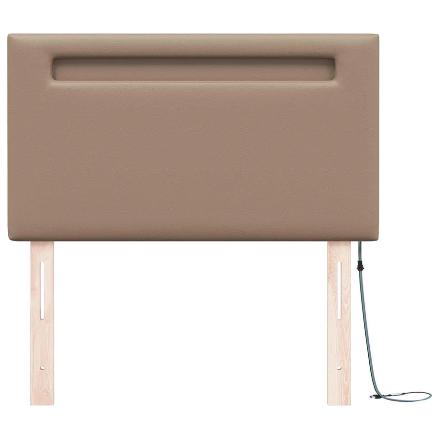 Tête de lit LED Cappuccino 90 cm Cuir synthétique - 5