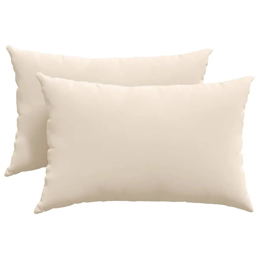 Coussins de canapé 2 pcs Beige 60 x 40 cm tissu - 2