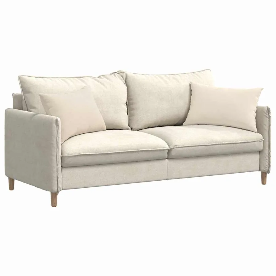 Coussins de canapé 2 pcs Beige 60 x 40 cm tissu - 3