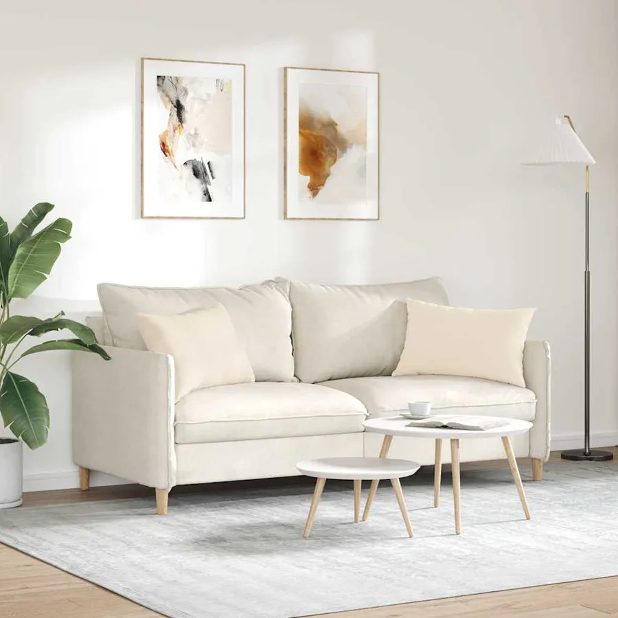 Coussins de canapé 2 pcs Beige 60 x 40 cm tissu - 4