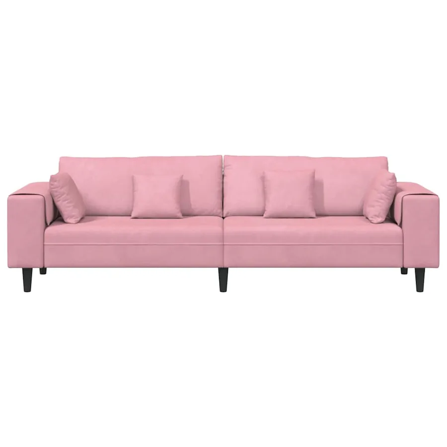 Canapé Rose 250 x 77 x 76 cm Velours - 4