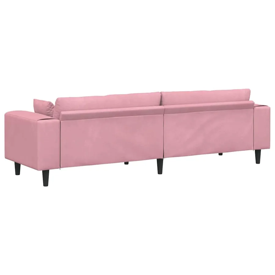 Canapé Rose 250 x 77 x 76 cm Velours - 6