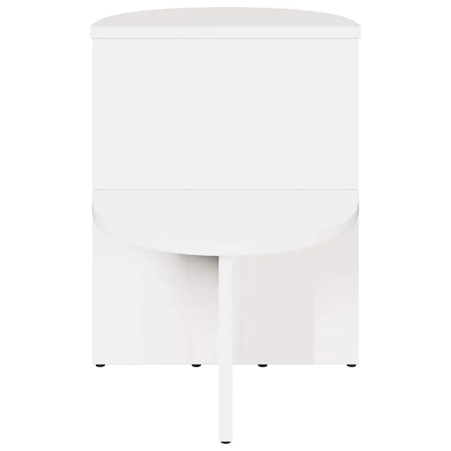 Table basse Blanc 50 x 40 x 50 cm Bois massif en pin - 6
